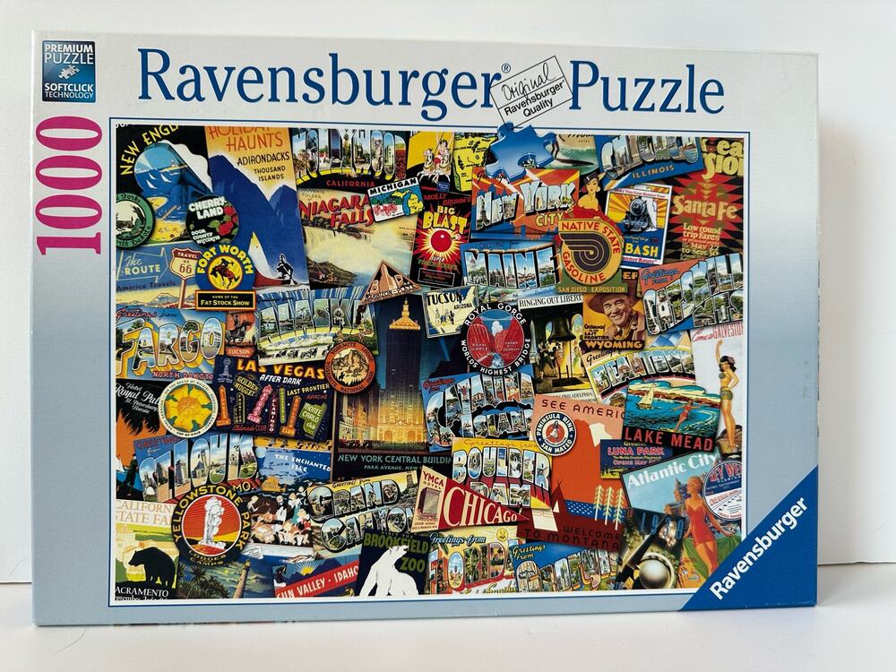 Ravensburger Jigsaw Puzzle, Road Trip USA, Premium Softclick, 192120, 1000 pc